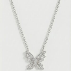 Pavé Butterfly Diamond Pendant, rose gold