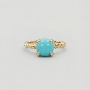Tolu Turquoise Ring , yellow gold