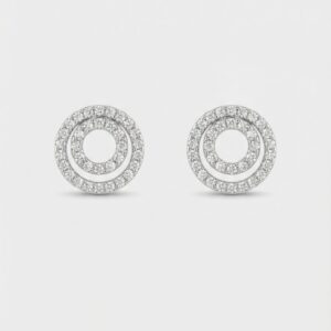 Tornado Pavé Diamond Stud Earrings, white gold