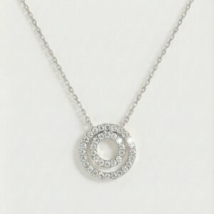 Tornado Pavé Diamond necklace, white gold